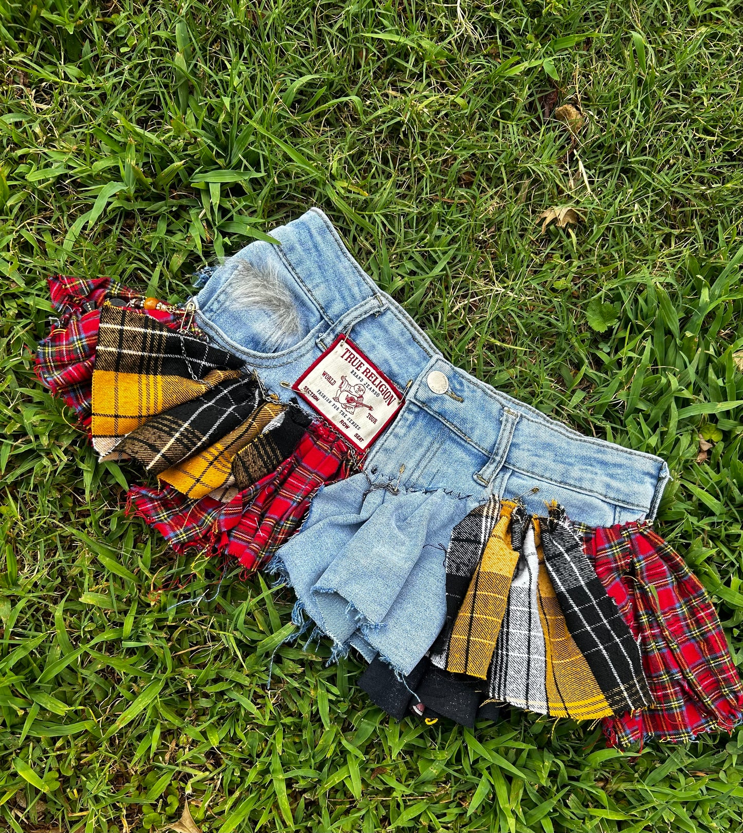 Upcycled true religion skirt