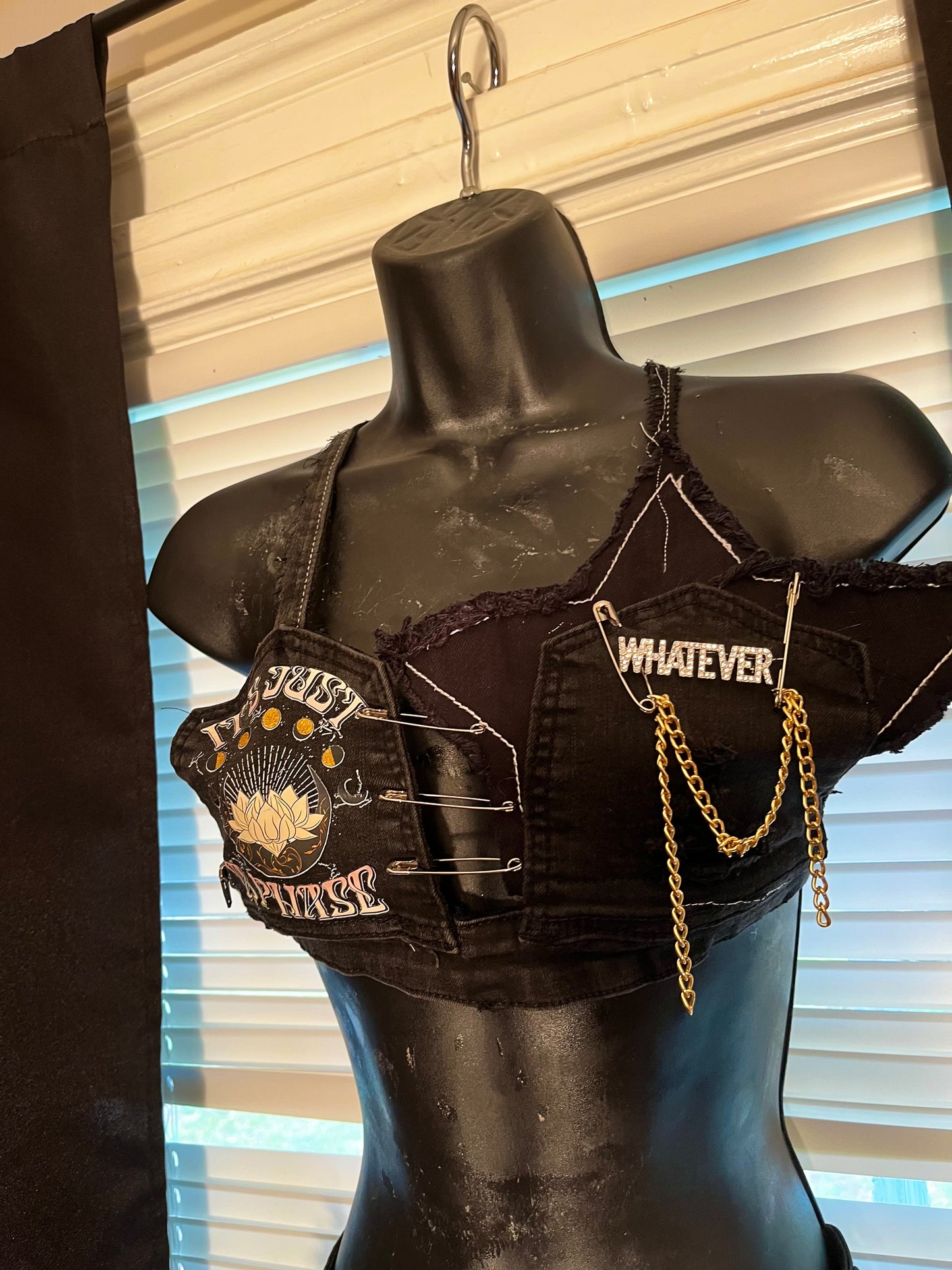 Black star denim set